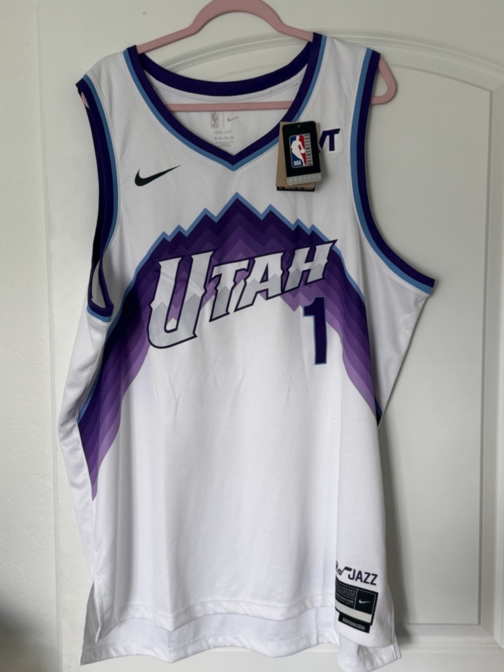 Men’s 56 XXL Utah Jazz Jordan Clarkson Nike Swingman City Edition Jersey Purple